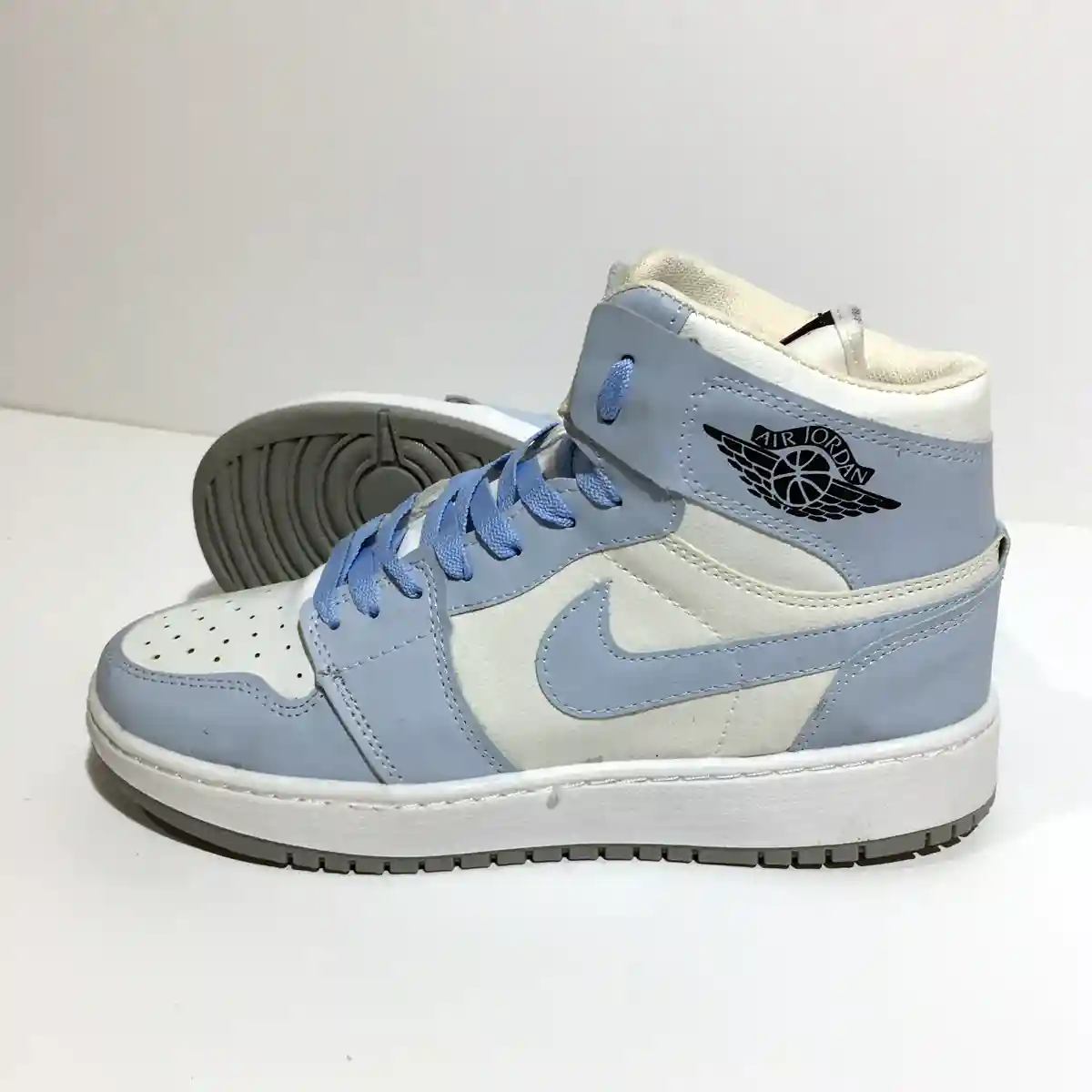 کفش کتونی ساقدار مردانه نایک جردن وان Jordan 1 آبی روشن کد 219